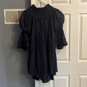 NWT preppy pleated navy dress!